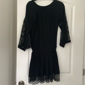 Ramy Brook - black lace shift dress size large
